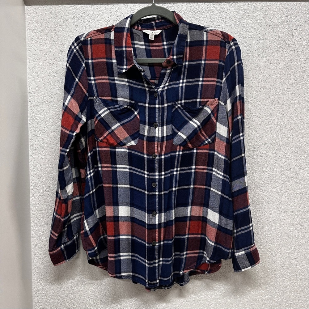 Lucky Brand Button-Up plaid shirt. Women’s Large
